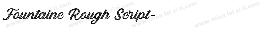 Fountaine Rough Script字体转换